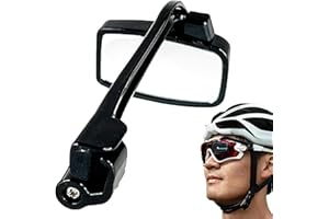 JILDOUF Bike Mirrors, Bicycle Helmet for Mirrors, Eyeglasses Mounted Cycling Mirror, Safe and Stable, Adjustable Bicycle Cycling Rear View Mirrors, Lightweight Mini Rear View Mirrors Riding Accessories
