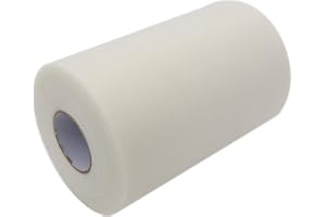 15cm X 100yards(91,4 m) Rouleau Tulle - BIT.FLY Tulle Mariage Pour les Décorations de Mariage et de Fête, les Décorations de Cadeaux, Blanc Crémeux