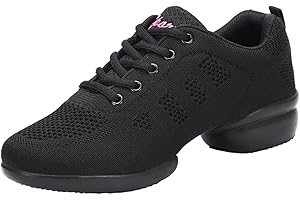 YUKTOPA Damen Tanzschuhe Jazz Tanzsneaker Leicht Atmungsaktiv Sportschuhe Tanzen Fitness Yoga