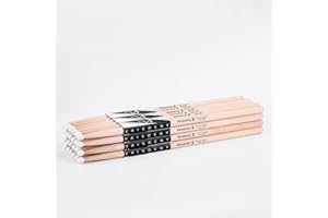 Vaisoeny 5A Drumsticks, Nylon Tip Drum Sticks Set for Acoustic Drums or Electronic Drums, Oval Nylon Tip Maple Drumsticks for Drummers and beginners (12 Pair)