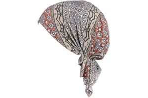 Locisne Women's Printed Head Scarf, Turban, Headwear, Chemo Beanie Scarf, Headwear for Cancer, Chemo, Hair Loss