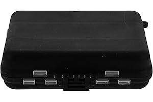 VORCOOL Fishing Tackle Box, Kunststoff Angelkasten Professionelle Angel Zubehör Aufbewahrungsbox (Schwarz)