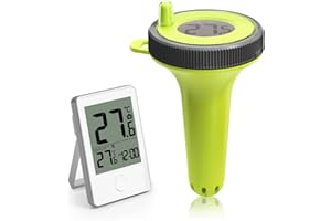 HAVENHARMO Pool-Thermometer, Wireless Digital IP67 wasserdicht mit Indoor-Temperatur