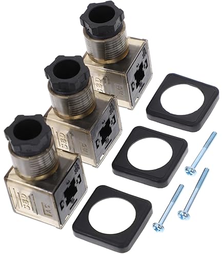 Connecteur De Valve 3 Broches 24V IP65 Avec LED Et Varistance | PG9, 28x21.5 Mm, Pour électrovannes, Capteurs