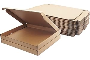 STRBOXONG Klein Versandkartons, 230x178x20mm Großbriefkartons für Postversand, Versandtaschen Warensendung, Braune Verpackungskartons für Geschäft, Aufbewahrung oder Geschenkbox, aus Wellpappe(10 Stück)