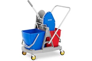 ulsonix Carrello Pulizie Professionale Con Secchio Lavapavimenti Doppio E Strizzatore UNICLEAN 11 (40 litri, Plastica)