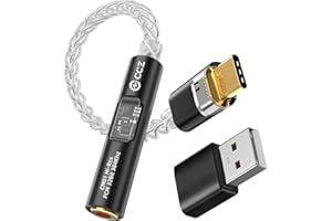 EZ EAR CCZ CM01 USB C na gniazdo 3,5 mm DAC adapter słuchawkowy MAX97220 Amp Conexant CX31993 chip dekodujący, konwerter audio Hi-Res 24 bit/384 kHz z posrebrzanym kablem do iPhone'a 15/Pro/Samsung/PS5