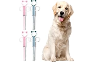 KSOIQPU 4 Stück Pillendosierer SetHaustier-Pillendosierer, Pillendosierer für KatzenSpritze zum Füttern von Pillen, Haustier-Pillenspritze ideal für Katzen und Welpen (rosa und grün)