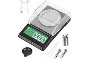 Professional Milligram Scale Rechargeable, 100g/0.001g Diyife High Precision Small Pocket Scale with Backlit LCD Display, Tare, Calibration, Portable Mini Scale for Medicine, Lab, Gold, Jewelry