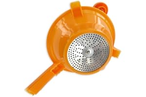 Fackelmann 2764150 Moulin à légumes 19 cm, Moulin à légumes, Acier Inoxydable, Plastique, Jaune, Orange, Vert, 19 cm