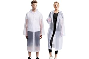 Akxlax 2 Pezzi Poncho Antipioggia Donna Uomo Impermeabile Adulti, con Maniche, Poncho Pioggia Lungo Pieghevole Portatile
