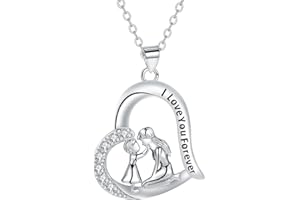 Yinsen Collana Mamma e Figlia Argento 925-Inciso I Love You Forever-Regalo Elegante per Donna,Gioiello con Scatola Regalo – Ideale per Natale,Compleanno,Anniversario,Festa della Madre