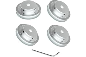 ZIZISHU Super Print GT2 Pulley GT2 Poulie 60 Teeth 5mm Bore Width 6mm Poulie aluminium 60T Roue de poulie pour 6mm Largeur GT2 Courroie de distribution pour imprimante 3D, CNC (4pcs)
