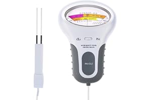 QOTSTEOS Medidor digital de nivel de pH y cloro CL2 de calidad del agua, monitor digital de alta precisión para piscina, spa, jacuzzi, etc.