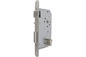 Tesa Assa Abloy 20305RHN Cerradura De Embutir Para Puertas De Madera Con Cilindro Niquelado Entrada 50 mm, Frente Redondo 2030