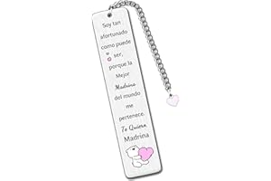 HZBLAZ Madrina Marcadores De Libro Regalos Día Madre Marcador Padrina Ahijado Amor Siempre Cumpleaños Mejor Madrina Del Mundo Jubilación Apreciar Citas Amor Grabados Recuerdos Navidad Acción Marcapáginas