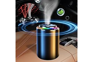 KLLsmDesign Smart Aroma Diffusers Star Projector, Auto On/Off Air Freshener Including 50ml Natural Perfume Fragrance, Rechargeable Scent in 4 concentrations for Car and Home Use
