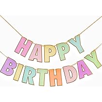 Festone Buon Compleanno Happy Birthday - Decorazione Casa Feste | Banner Con Spago, Colore Pastello - Foto 4