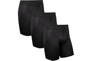 DANISH ENDURANCE Boxer Homme Sport Respirant et Doux, Anti-Frottement, avec Jambe Normale ou Longue, Lot de 3 - Boxer Homme Coton, Caleçon Homme