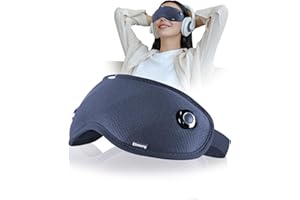 Elinsong Masajeador de Ojos, Masajeador Ocular eléctrica con Calor y vibración, Masajeador Plegable para la Cabeza con 6 Modos para Reducir la Fatiga Ocular, aliviar el Dolor de Cabeza
