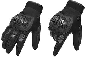 Carrfan Guantes de Motocicleta para Hombres Pantalla Táctil Dedo Completo Dedo Correr Motocicleta Ciclismo Motocross Montaña Transpirable