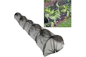 HpLive Tunnel de jardin en maille noire - 300 x 45 x 45 cm - Résistant au gel - Protection contre les intempéries