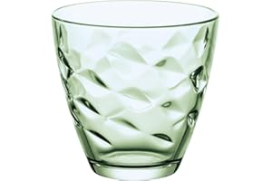 Bormioli Rocco Flora Lot de 6 Verres à Eau en Verre de Couleur Verte, 26 cl