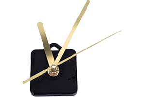 Huusuei 1 paquet horloge murale de rechange pour chien DIY pièces de rechange pendule mécanisme de mouvement montre à quartz moteur avec raccords et raccords Kit, Noir