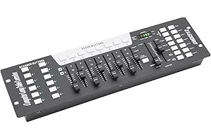 MINUS ONE Controlador DMX, 192 canales Controlador de luz DMX para Stage Light Concert Party Disco KTV DJ Console