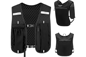 PIWOSGOL Gilet Hydratation Running 2.5L Femme et Homme – Sac de Course Léger Réfléchissant, Étanche et Respirant, Sac Trail Grande Capacité pour Marathon, Cyclisme, Randonnée, Sports Outdoor