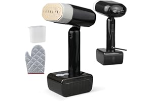 OKYUK LED Steamer Dampfglätter 1800W, 5 Gänge Tragbarer Dampfglätter Konstante, Hemdenbügler, 330ml Dampfbügeleisen Tank, mit Bügelhandschuhe, für Zuhause, Büro, Reisen, Steam Iron Faltenentferner (Black)