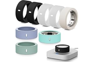 Hexasider Lot de 8 étuis de protection intelligents pour anneau Oura Gen 4/Gen 3 et anneau ultra humain - Housse en silicone élastique anti-chute (M pour 8/9/10/11)