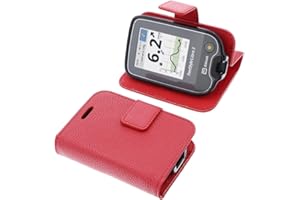 foto-kontor Tasche kompatibel mit Abbott Freestyle Libre 3 Hülle Book Style rot Schutzhülle Buch