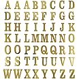 Comet Busters Self-Adhesive Uppercase Metallic Finish Alphabet Stickers for Art & Craft, Decorations, Project Work, School Work (Gold) (Letter Size : 15mm)(STK214)