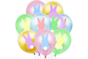 Oblique Unique® Easter Bunny Balloon Set of 10 Rabbit Balloons Decoration for Easter Children Birthday Theme Party Easter Decoration Easter Decoration Colourful
