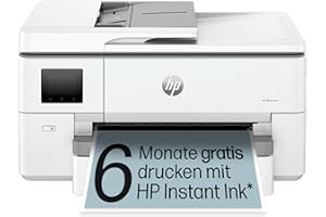 HP OfficeJet Pro 9720e A3-Multifunktionsdrucker, Drucken bis A3, 6 Monate gratis drucken Instant Ink inklusive, Drucker, Scanner, Kopierer, Fax, WLAN, LAN, Duplex, Airprint, Grau-Weiß