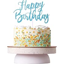 Happy Birthday Cake Topper – Goldener Acryl-Aufsatz 15x15 Cm
