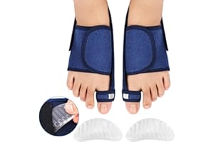 Haofy Hallux Valgus Schiene Nachtschiene, Zehenspreizer Hallux Valgus Korrektur Bandage mit Arch Support Gel Pads und Anti-Rutsch Fersengurt Bunion Corrector Splint für Überlappende Hammerzehe