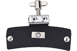 NBGRVB Drum Damper Flip Mute Drum Key Tool, Leather Mute Silencer Drum Dampeners Tone Control For Tom Drum Snare Drum (Black Small)