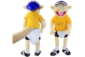 LORGL Jeffy Puppet Plush Toy Doll, Mischievous Funny Puppets Toy with Working Mouth, 60cm Soft Hand Puppet for Play House Gift for Birthday Christmas Halloween Party
