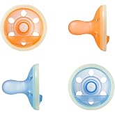 Tommee Tippee Breast-like Night Glow Pacifier | 0-6 Meters, 4 Pack, Lightweight One-Piece Silicone Design