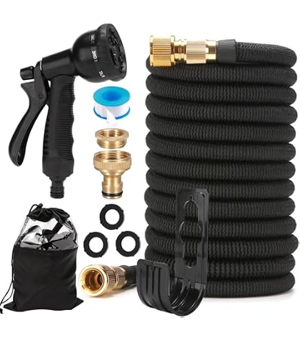 Tubo da giardino espandibile a 8 funzioni, flessibile e leggero, per