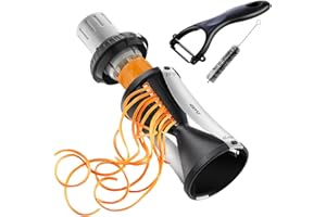 GEFU GE13780 Spirelli 2.0 Taille-Légumes Acier Inoxydable Inox 12,5 x 23,5 x 17,5 cm