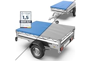 ‎TARPOFIX Tarpofix® Plane 212x123 cm inkl. Planenseil | Anhängerplane aus PVC Planenmaterial | Verstärkte Brenderup Plane für 750kg PKW Hänger | Abdeckung Grau