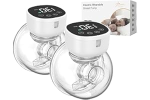 KISSBOBO Sacaleches Electricos,Extractor de leche materna 9 Niveles 3 Modos con Pantalla LED, Ultra Ligero con bridas 19mm/21mm sacaleches manos libres