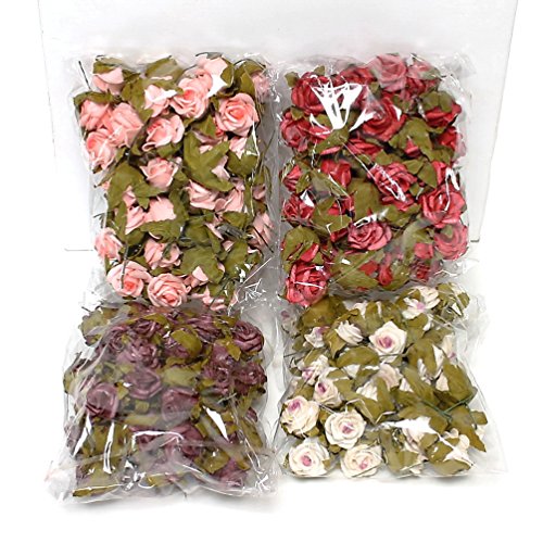 Streublüten, Rosenköpfe, Foam- Schaum- Rosen, 2cm/ 50 Stück div. Farben !!! (14 rosa) - 2