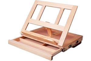 Catekro Chevalets De Table Pour Peinture, Chevalet De Bureau, Boite Chevalet, Easel pour Enfants, Adultes Et Artistes