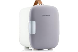 Subcold Pro4 Luxus Mini Kühlschrank Kühler | 4 Liter / 6 Dosen | AC und exklusive USB-Stromoption | Tragbarer kleiner, für Büro, Schlafzimmer, Auto, Reisen, Hautpflege & Kosmetik (grau)