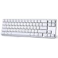 Mechanical Keyboard Gaming Keyboard Brown Switch 68-Keys Mini Design Gaming Wired Keyboard Come with Free Data OTG Cable White Silver Magicforce by Qisan
