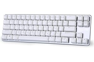 Teclado De Juego Mecánico Mini Outemu Interruptor Marrón 68 Teclas (60%) Teclado De Juego con Cable - Plata Blanca Magicforce De Qisan